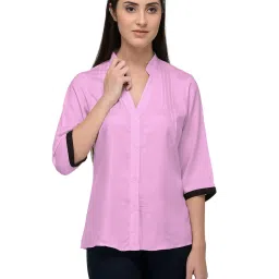 PATRORNA Baby Pink Regular Fit Shirt image 1