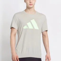 Adidas Grey Regular Fit Printed Sports T-Shirt image 1