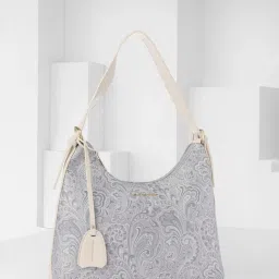 Van Heusen Grey Printed Hobo Bag image 1