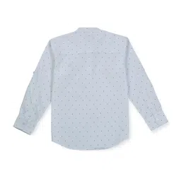Gini & Jony Kids Blue Cotton Printed Full Sleeves Shirt image 2