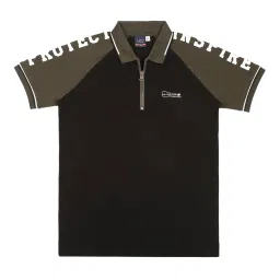 Cavio Kids Black Solid  Polo T-Shirt image 1