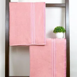 Aura Peach-Coloured 2 Cotton 400 GSM Bath Towel image 4