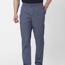 Jack & Jones Men Navy Blue Solid Lounge Pants image 1