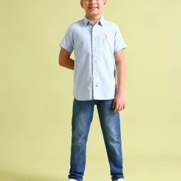 U.S. Polo Assn. Kids Light Blue Solid Shirt image 1