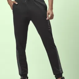 Ajile By Pantaloons Black Slim Fit Printed Joggers image 1