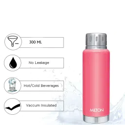 Milton Elfin Pink Stainless Steel Thermosteel Bottle (300 ml) - Set of 1 image 3