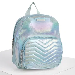 Forever Glam by Pantaloons Silver Medium Backpack image 1