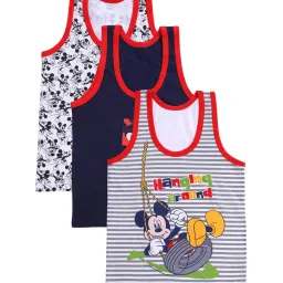 Bodycare Kids Multicolor Printed Vests - Pack of 3 image 1