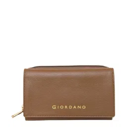 Giordano Brown Solid Tri-Fold Wallet for Women image 1