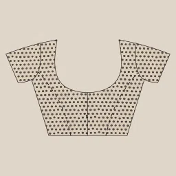 Kalakari India Off-White & Blue Cotton Printed Saree With Unstitched Blouse image 3