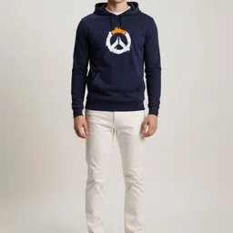 Moda Rapido Men Printed Hooded Pullover Sweatshirt image 4