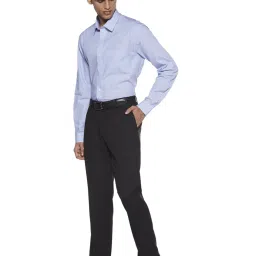 WES Formals by Westside Black Relaxed Fit Trousers image 3