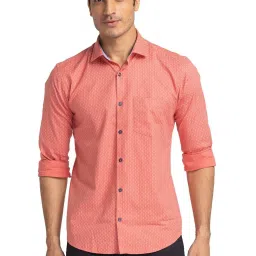 Park Avenue Red Slim Fit Printed Shirt image 1