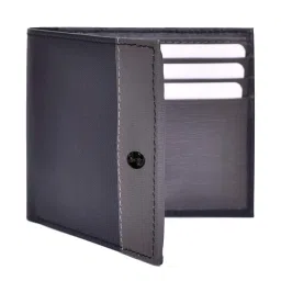 BELWABA Grey Casual Leather Bi-Fold Wallet for Men image 2