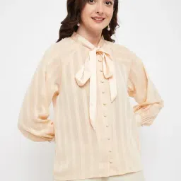 MADAME Cream Stripes Top-picture-19