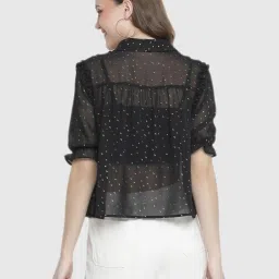 Oxolloxo Black Abstract Print Shirt image 2