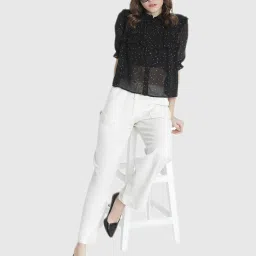 Oxolloxo Black Abstract Print Shirt image 4