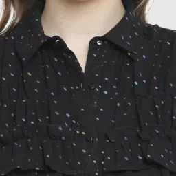 Oxolloxo Black Abstract Print Shirt image 5