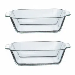 Roxx Transparent Glass Square Baking Dish - Set of 2 (500ml) image 2