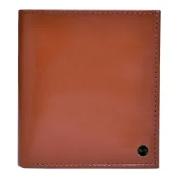 BELWABA Tan Casual Leather Bi-Fold Wallet for Men image 1