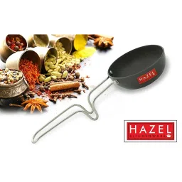 HAZEL 2.3 mm Hard Anodised Tadka Pan Aluminium Anodized Vaghariya Pan, 185 ml, 10 cm, Black image 2