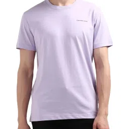 Calvin Klein Purple Cotton Regular Fit Printed T-Shirt image 1
