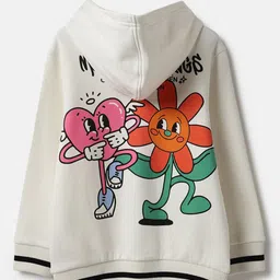 United Colors of Benetton Boys Graphic Printed Hooded Doodle Long Sleeves Sweatshirt-picture-38