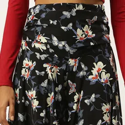 Trend Arrest Black Regular Fit Pleated Palazzos image 5