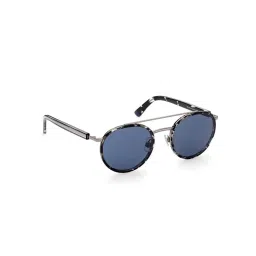 Web Eyewear Blue Round Unisex Sunglasses Designed in Italy image 4