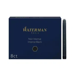 Waterman Fountain Pen Ink Cartridges 8N- Intense Black-image-1