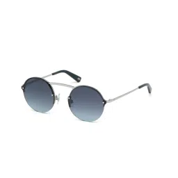 Web Eyewear Blue Round Unisex Sunglasses Designed in Italy image 1