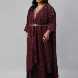 W Brown Printed A-Line Jumpsuit image 3