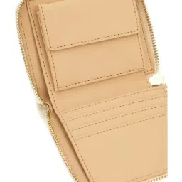 Guess Off White Aldina Logo Zip Around Wallet image 4