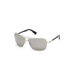 Web Eyewear Grey Rectangular Unisex Sunglasses Designed in Italy image 1