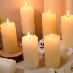 PEEPALCOMM Purple 2 pieces Pillar Candle image 5