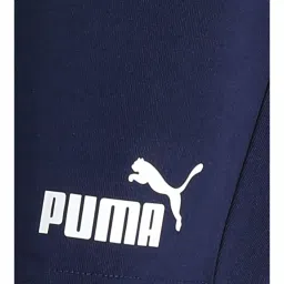 Puma Essentials Navy Cotton Regular Fit Sports Shorts image 5