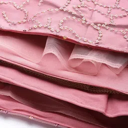 ETHNIC PLUS Embroidered Semi-Stitched Lehenga & Unstitched Blouse With Dupatta image 2