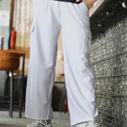 Pinacolada White Regular Fit Trousers-picture-27