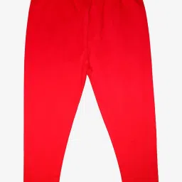 Kiddopanti Kids Red & White Solid Leggings (Pack Of 2) image 3