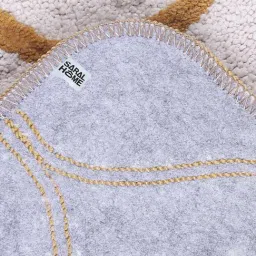 Saral Home Haven Brown & Grey Microfibre Antiskid & Washable Bath Mat - Set of 2 image 4