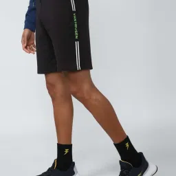 Van Heusen Flex Black Regular Fit Striped Shorts image 3