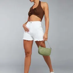 Dolce Crudo White Regular Fit Shorts image 5
