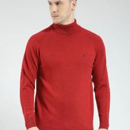 Monte Carlo Maroon Regular Fit Pullover-image-70