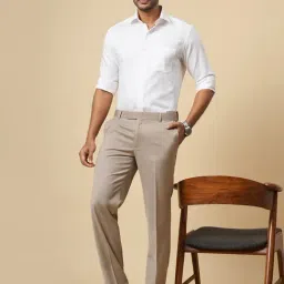 Metal Beige Rayon Slim Fit Trousers image 2