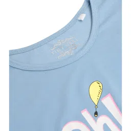 Tiny Girl Kids Sky Blue Printed Top image 3