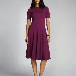AND Women Round Neck A-Line Dress-picture-12