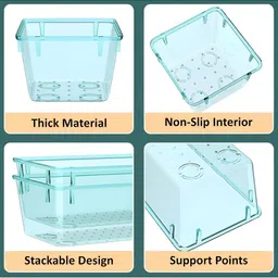 JD FRESH Blue 3 Pieces Makeup Organisers-image-92