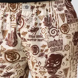 The Souled Store Brown Cotton Regular Fit Printed Lounge Pants image 4