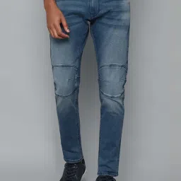 Allen Solly Jeans Blue Cotton Regular Fit Self Pattern Jeans image 1