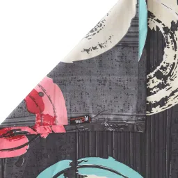 Klotthe Black & Red Polyester 210 TC Bed Sheets Set image 5